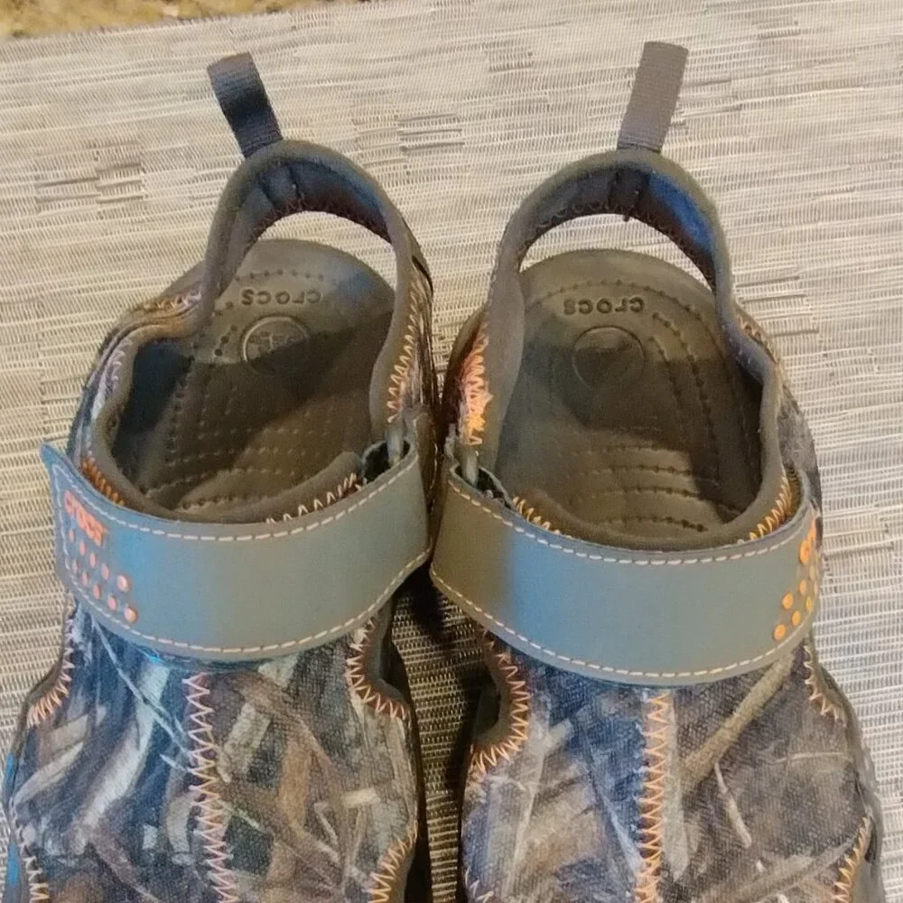 CROCS Swiftwater Realtree Max 5 Camo Sandals Size 9